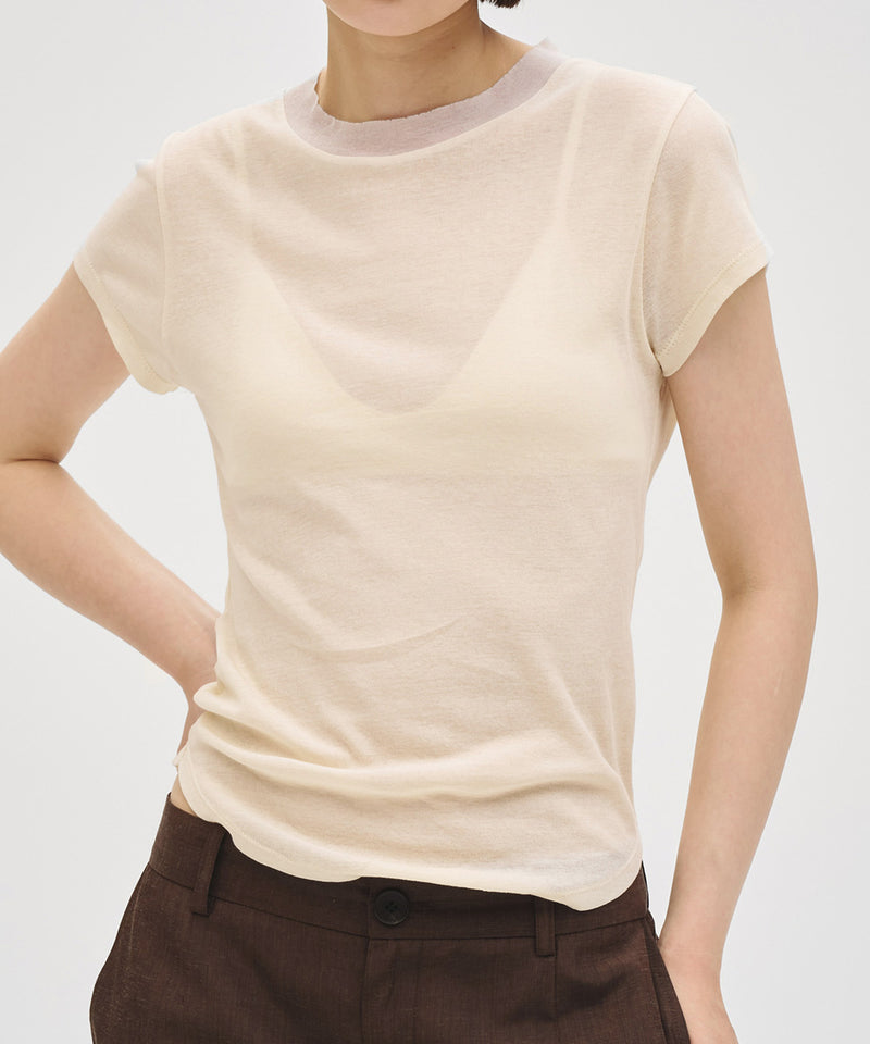 2027年5月中旬～6月上旬頃入荷予定【TODAYFUL / トゥデイフル】Sheer Fraice T-shirts / シアーフライスTシャツ