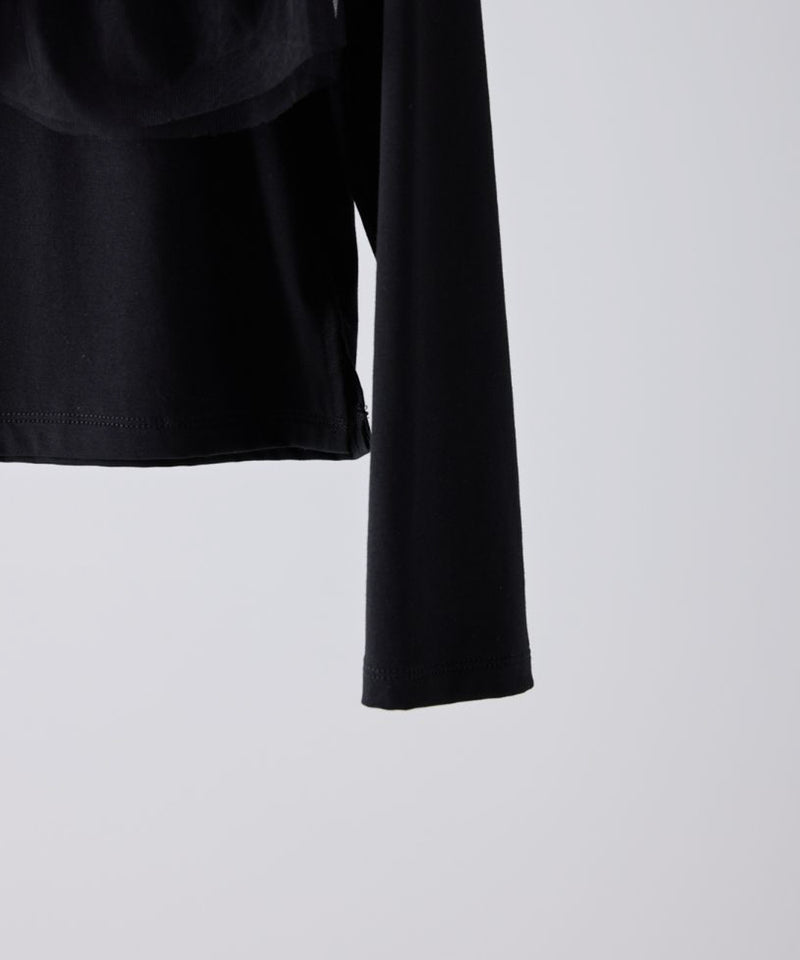 【Mewl/ミュール】マルチWAYチュールフリルTOPS