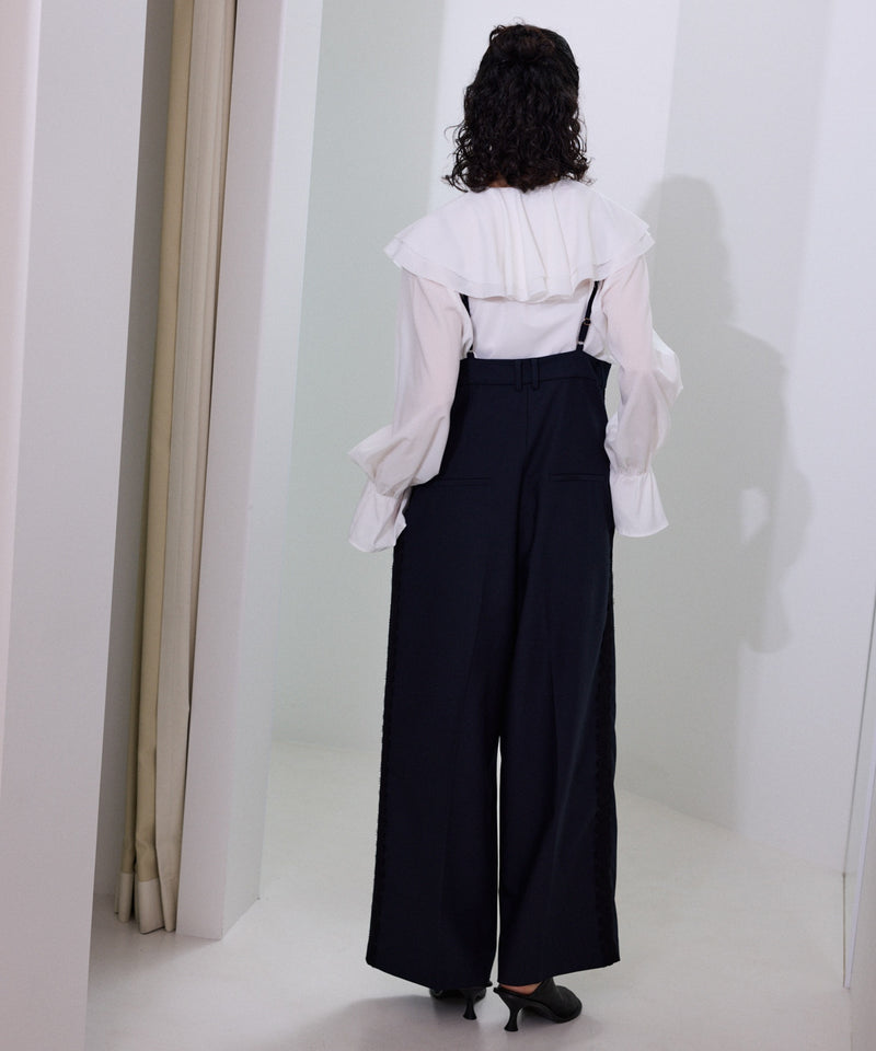 【Mewl/ミュール】ラッフルブラウス