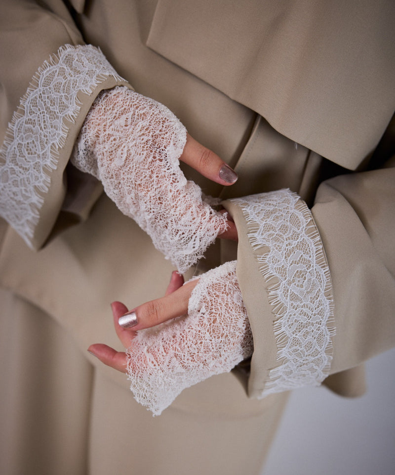 【Mewl/ミュール】レースロングスリーブTOPS