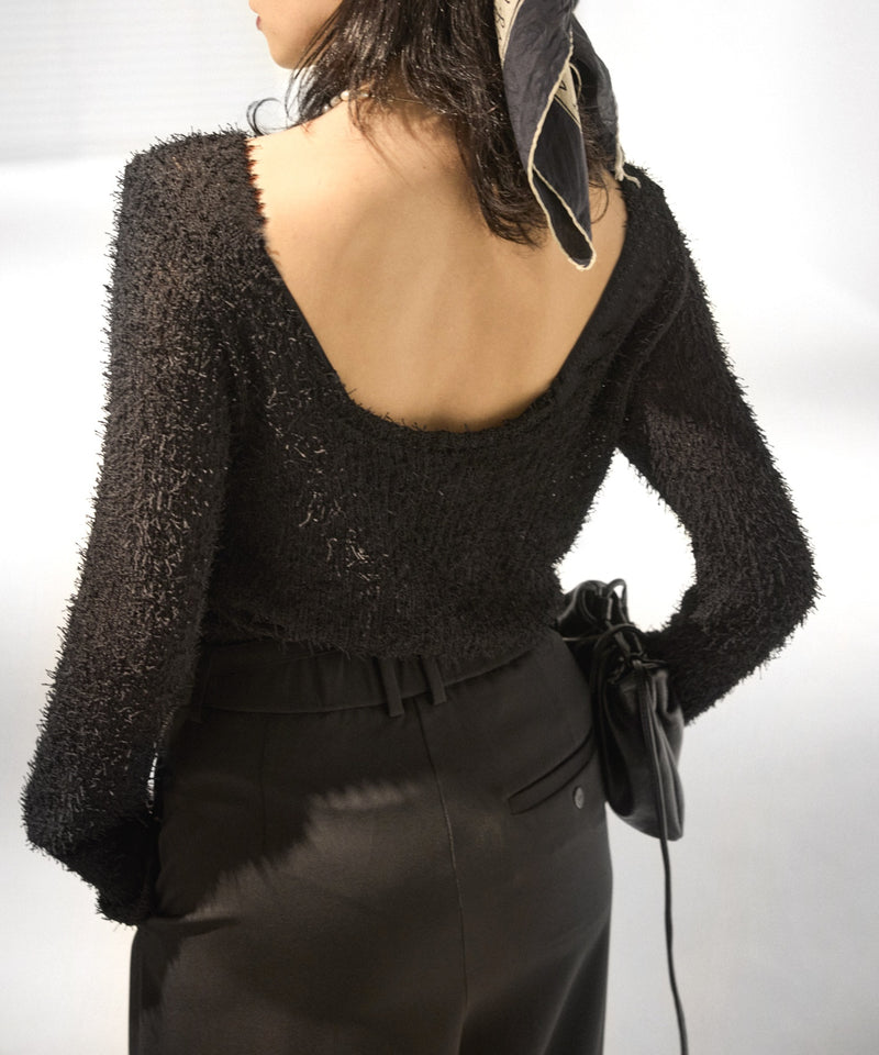 【Mewl/ミュール】ブークレーバックオープンTOPS