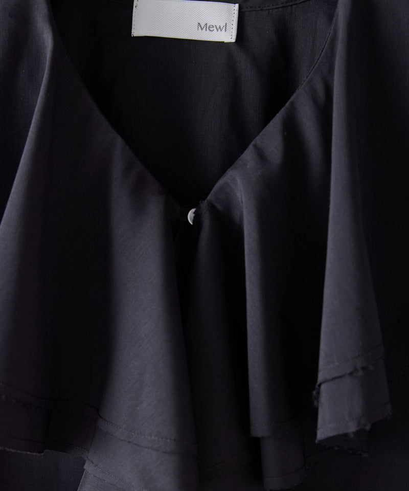 【Mewl/ミュール】ラッフルブラウス