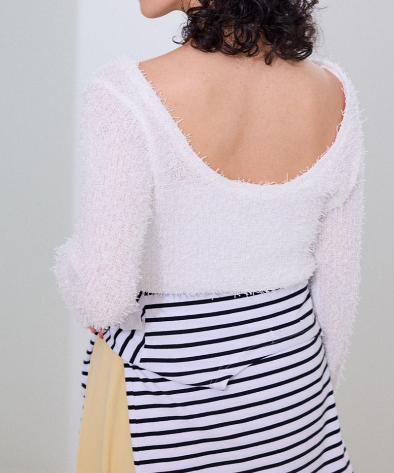 【Mewl/ミュール】ブークレーバックオープンTOPS