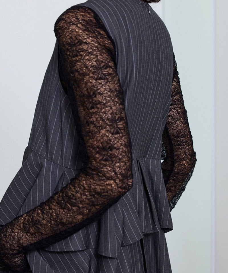 【Mewl/ミュール】レースロングスリーブTOPS