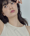 【ORLEAN】イニシャル アズキチェーン シンプルネックレス