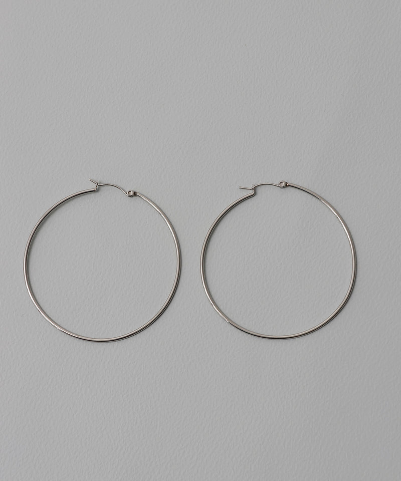 【ORLEAN】 シンプルフープピアス 6cm サージカルステンレス