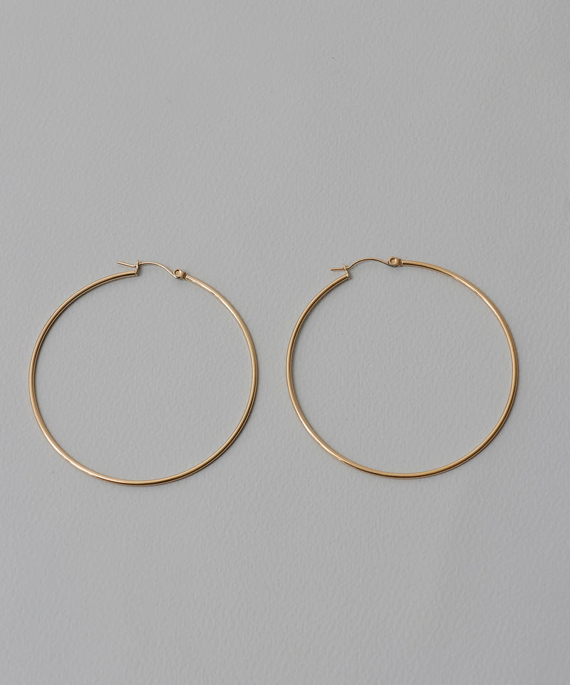 【ORLEAN】 シンプルフープピアス 6cm サージカルステンレス