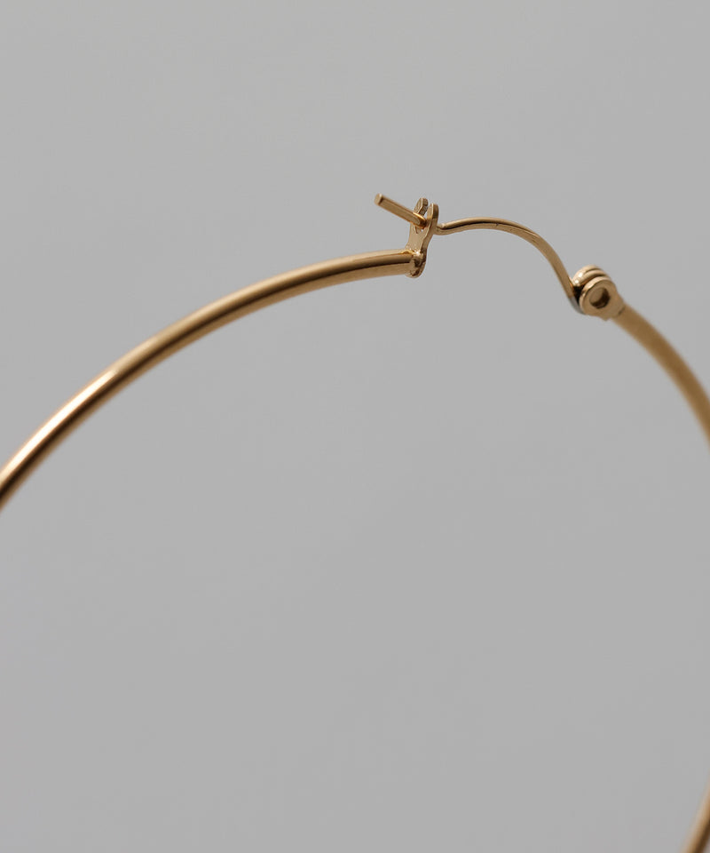 【ORLEAN】 シンプルフープピアス 6cm サージカルステンレス