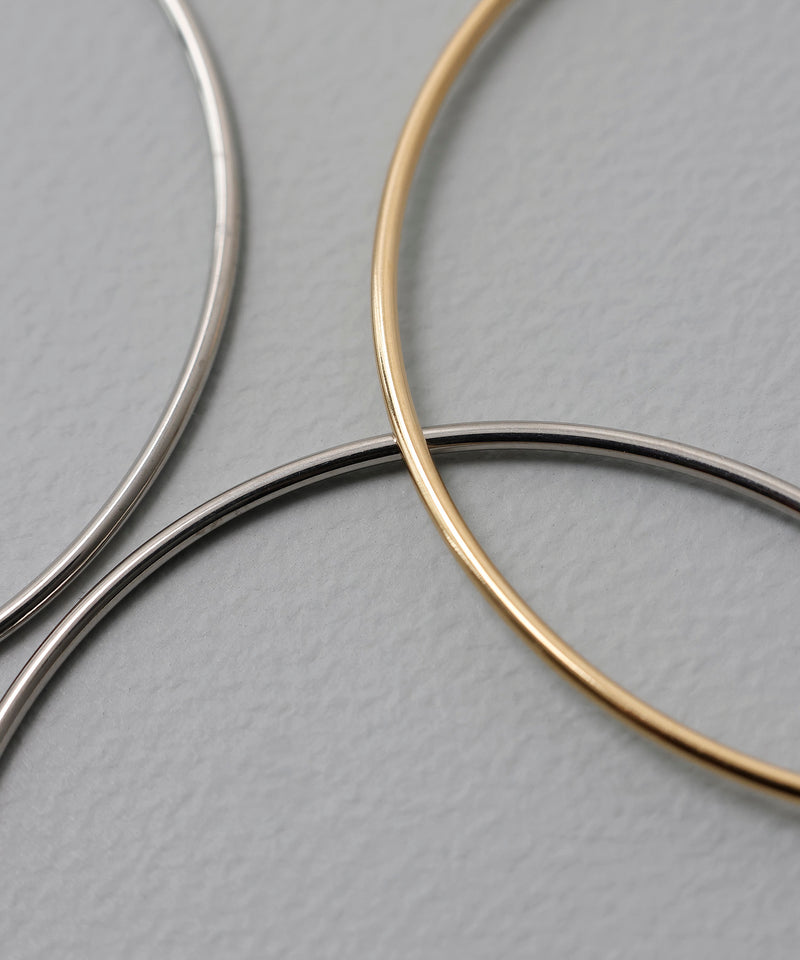 【ORLEAN】 シンプルフープピアス 6cm サージカルステンレス