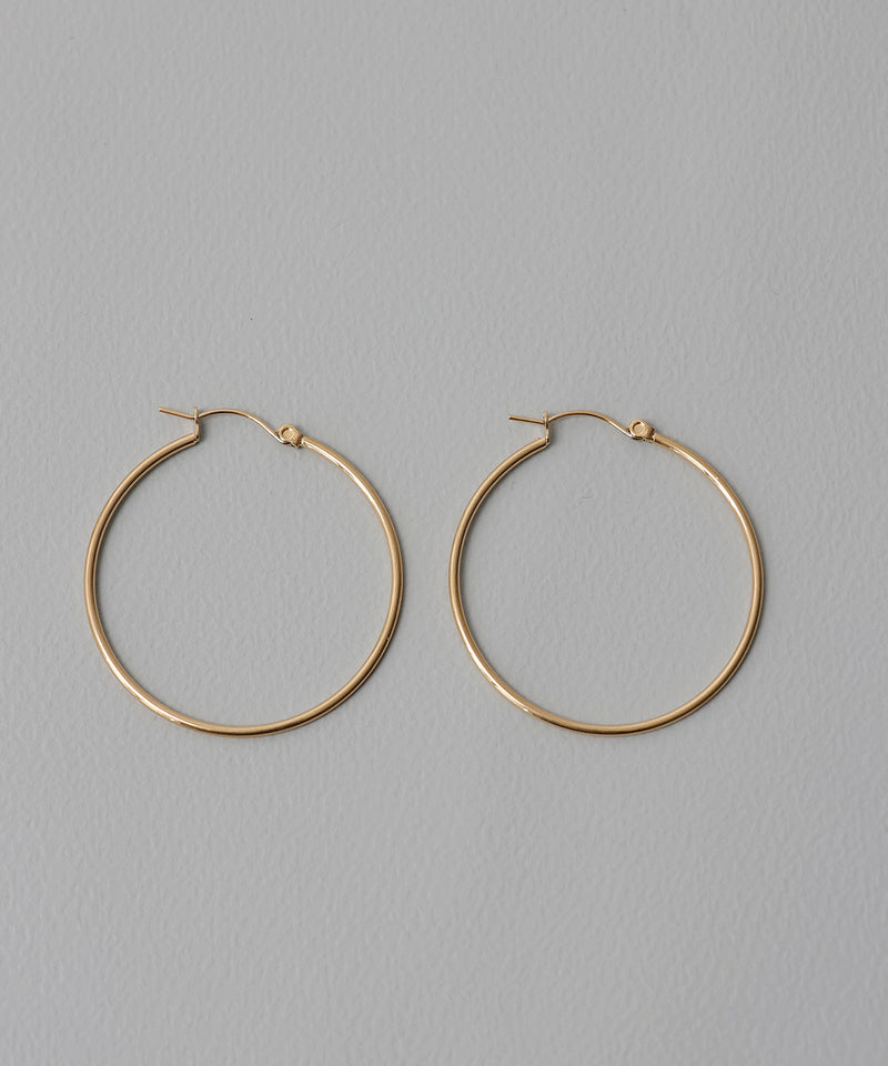 金属アレルギー対応 シンプルフープピアス 4cm サージカルステンレス