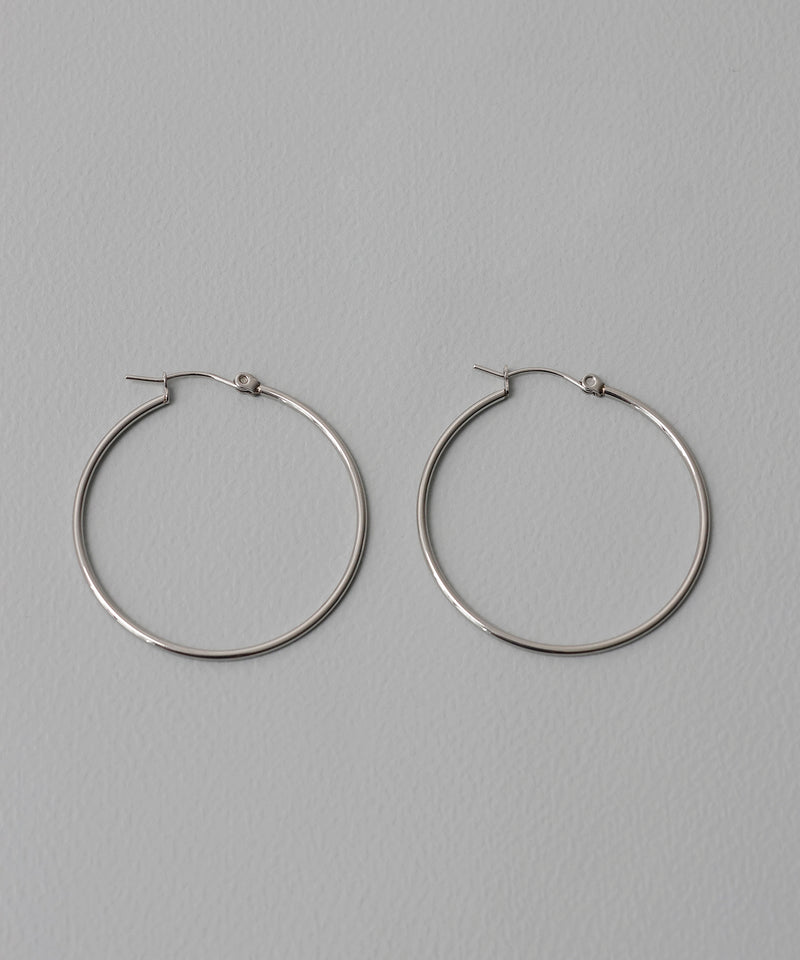 金属アレルギー対応 シンプルフープピアス 4cm サージカルステンレス