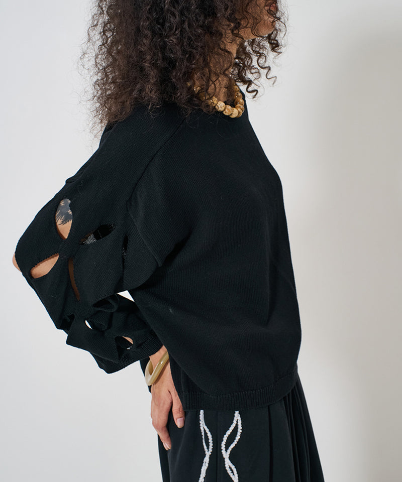 【YENN/イエン】CUT OUT PATTERN PO/カットアウトパターンプルオーバー