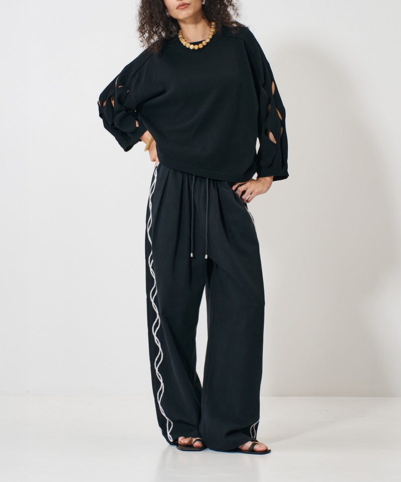 【YENN/イエン】CUT OUT PATTERN PO/カットアウトパターンプルオーバー