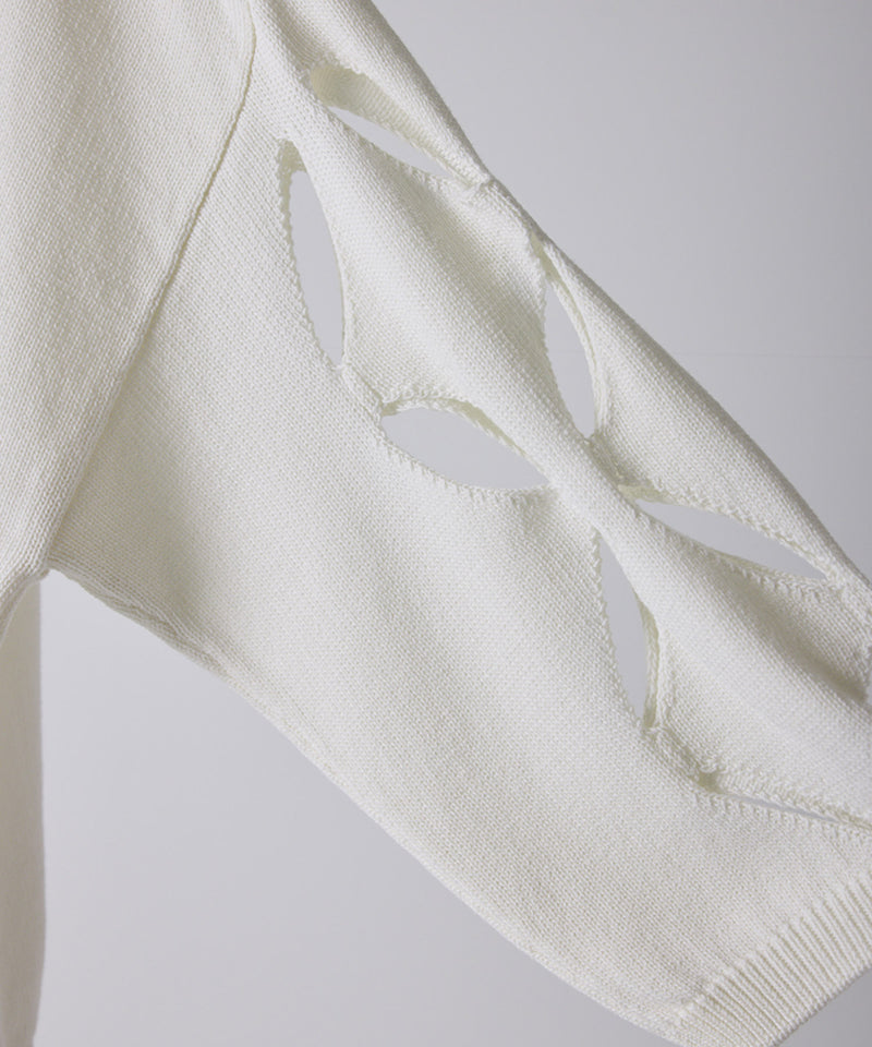 【YENN/イエン】CUT OUT PATTERN PO/カットアウトパターンプルオーバー