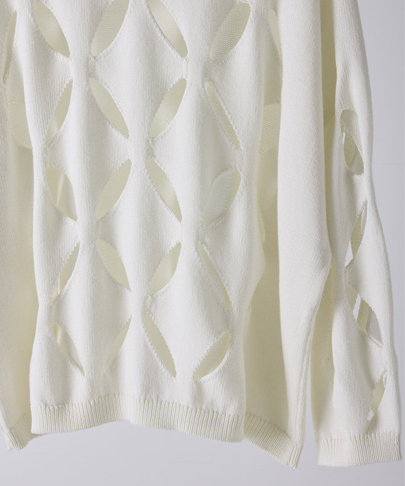【YENN/イエン】CUT OUT PATTERN PO/カットアウトパターンプルオーバー