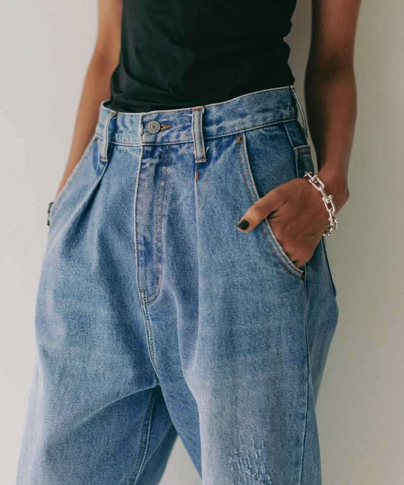 【YENN/イエン】HIGH RISE TUCK WIDE PT/ハイライズ タック ワイド パンツ