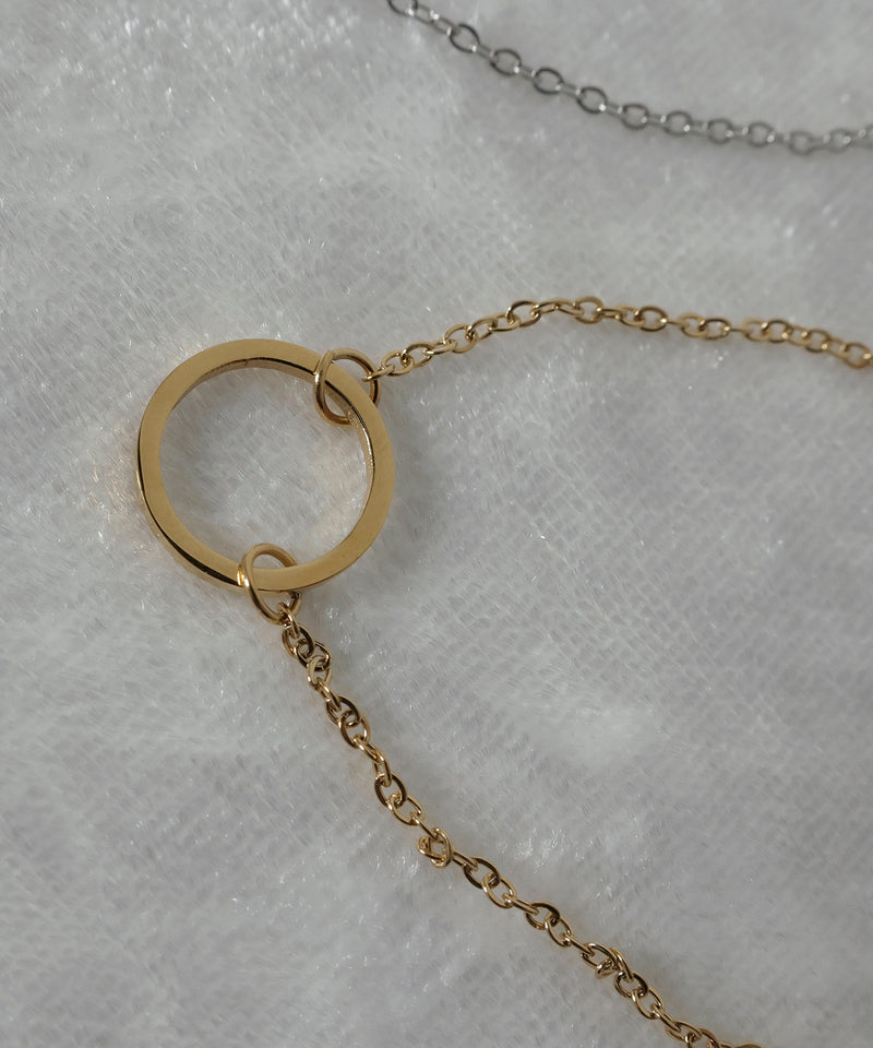 金属アレルギー対応 ラウンドモチーフチェーンブレスレット サージカルステンレス