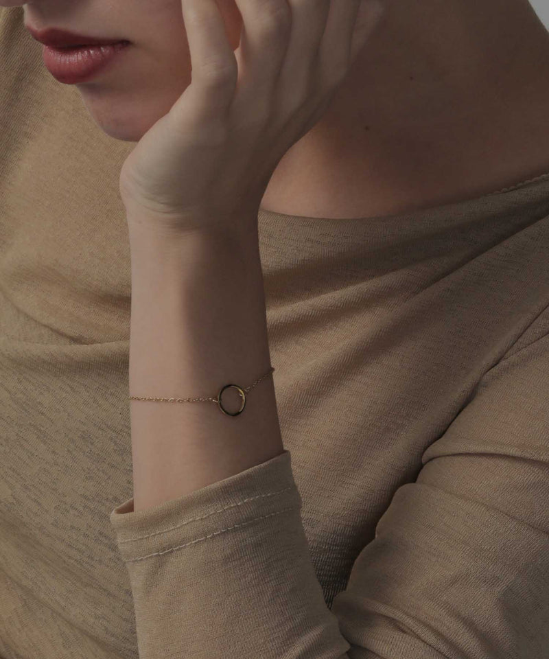 金属アレルギー対応 ラウンドモチーフチェーンブレスレット サージカルステンレス