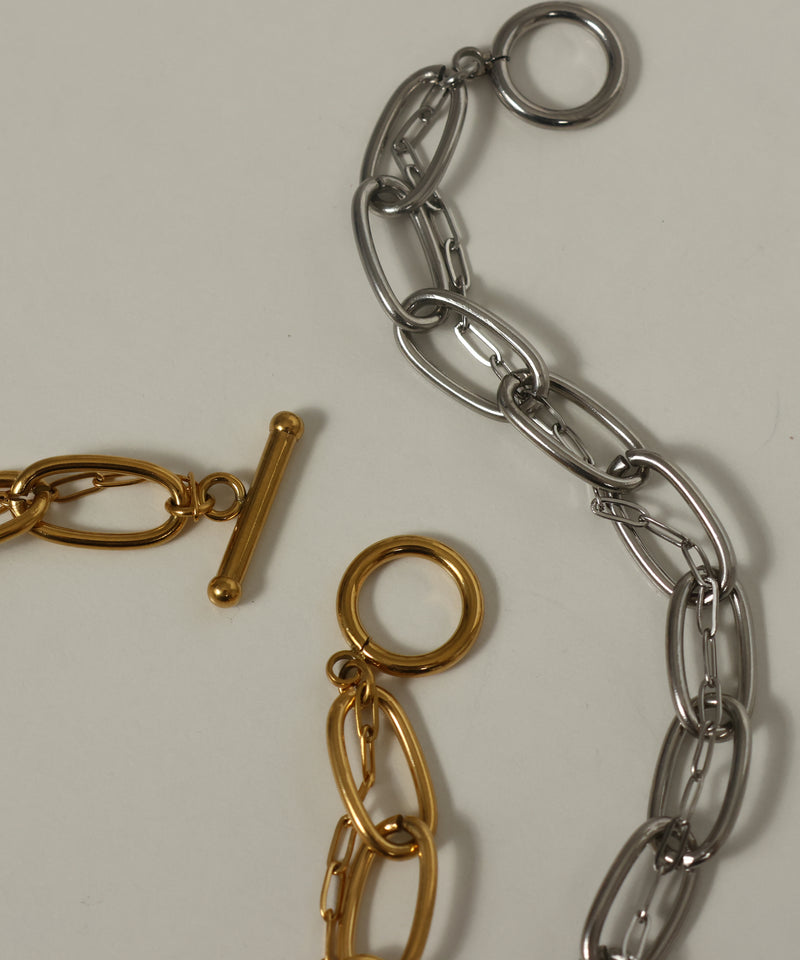 2種類のアズキチェーンのレイヤード仕様