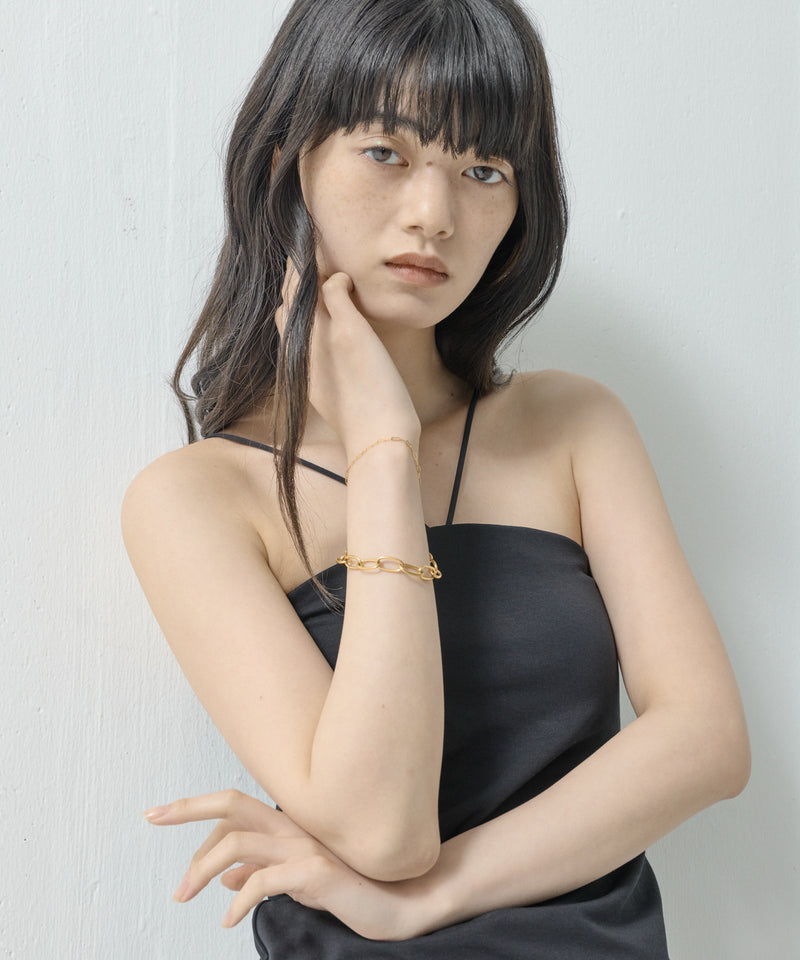 【ORLEAN】マンテルミックスチェーンブレスレット