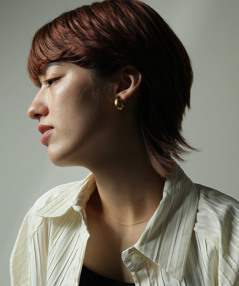 金属アレルギー対応 ボリュームニュアンスイヤリング サージカルステンレス