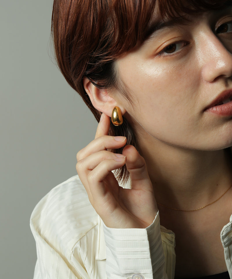 金属アレルギー対応 ボリュームニュアンスイヤリング サージカルステンレス