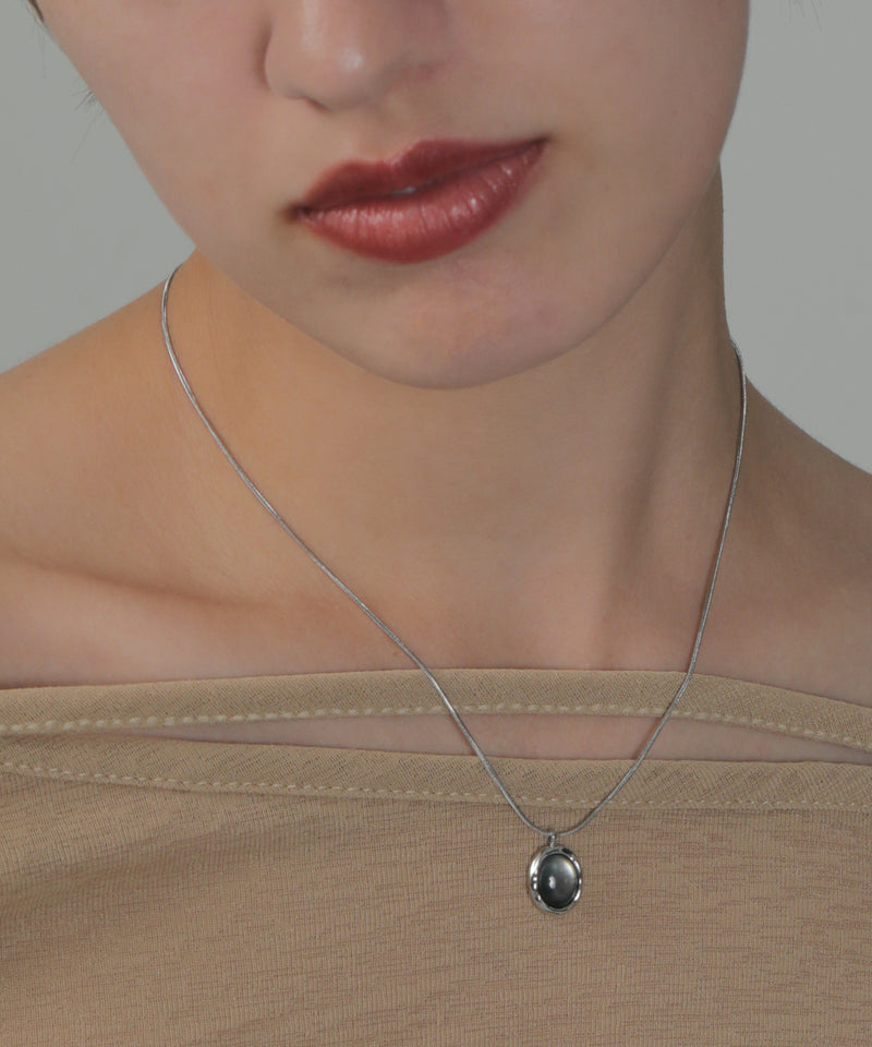 金属アレルギー対応 ストーンネックレス サージカルステンレス