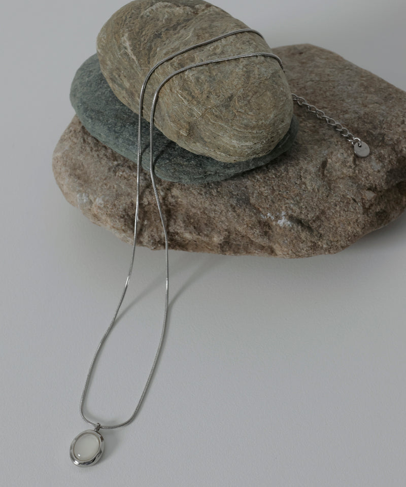 金属アレルギー対応 ストーンネックレス サージカルステンレス