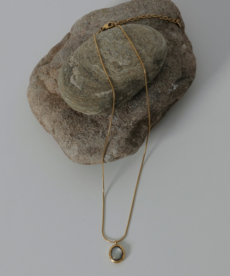 金属アレルギー対応 ストーンネックレス サージカルステンレス