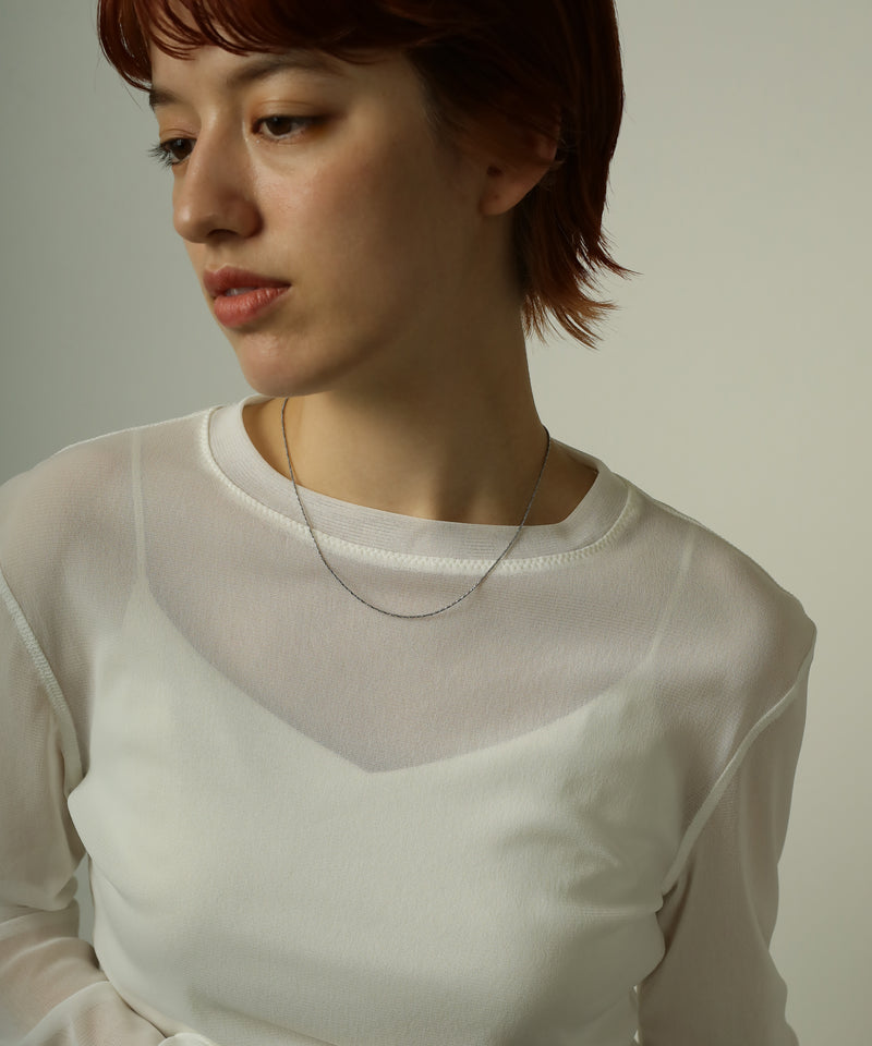 金属アレルギー対応 ニュアンススネークチェーンネックレス サージカルステンレス