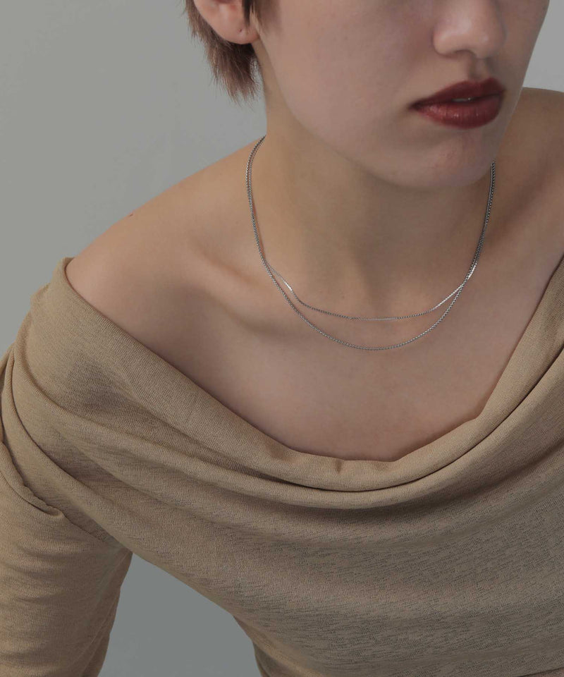 金属アレルギー対応 ラウンドベネチアンチェーンネックレス サージカルステンレス