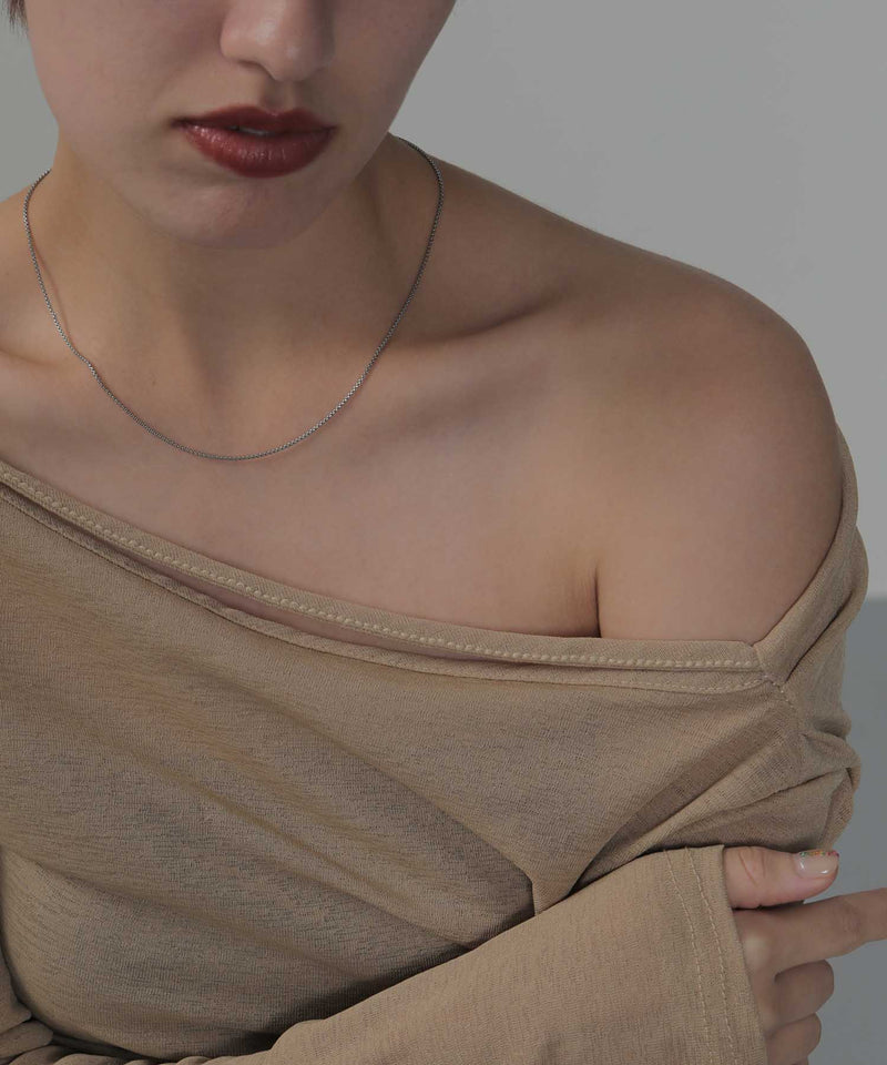 金属アレルギー対応 ラウンドベネチアンチェーンネックレス サージカルステンレス