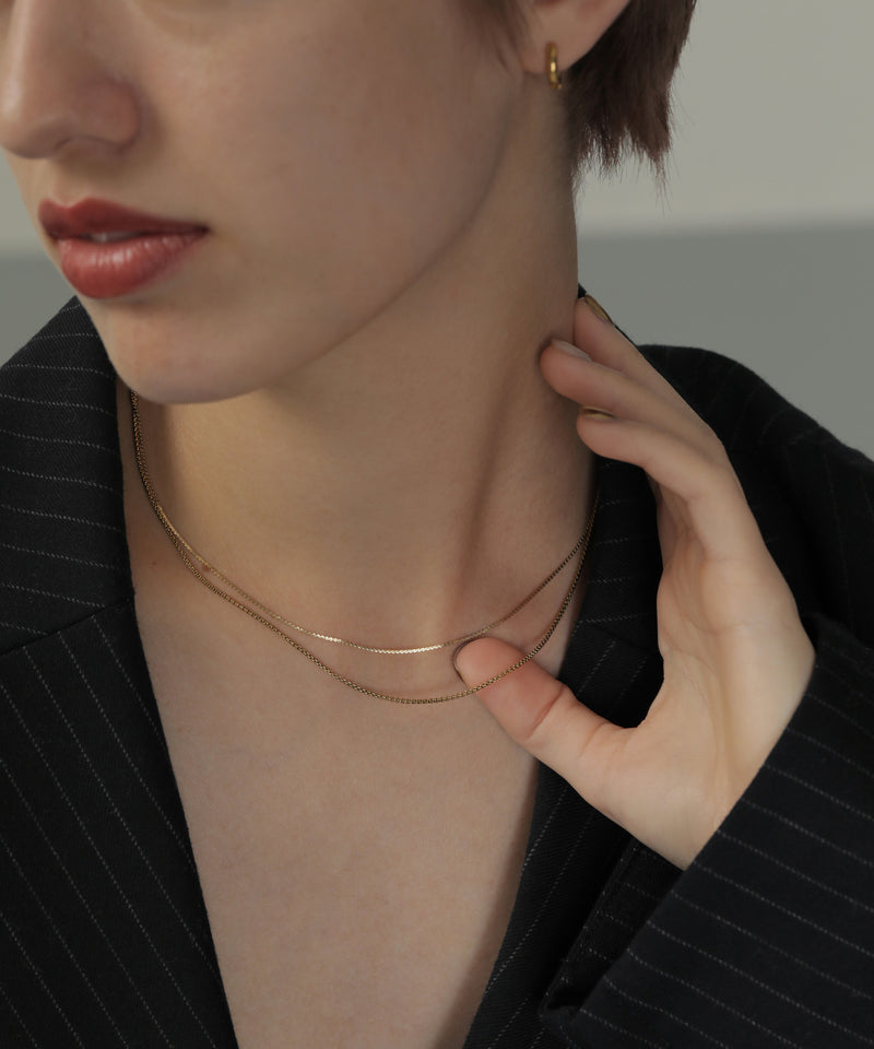 金属アレルギー対応 ラウンドベネチアンチェーンネックレス サージカルステンレス