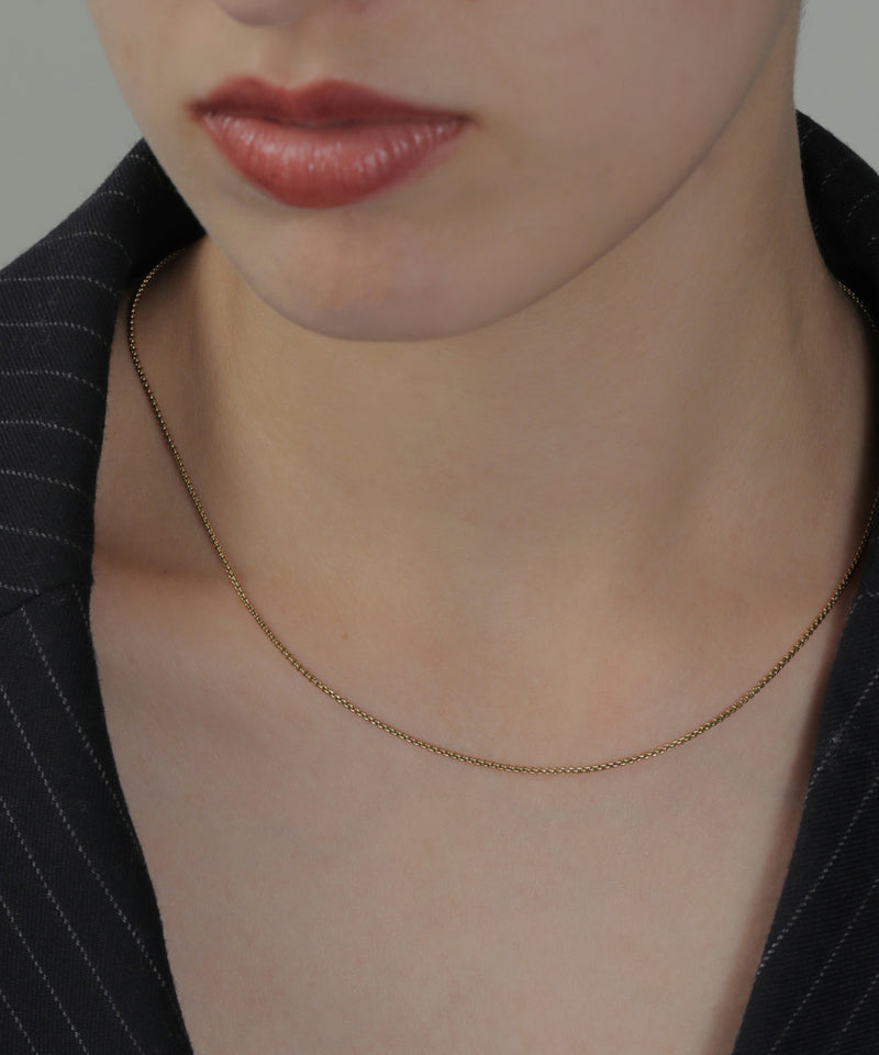 金属アレルギー対応 ラウンドベネチアンチェーンネックレス サージカルステンレス