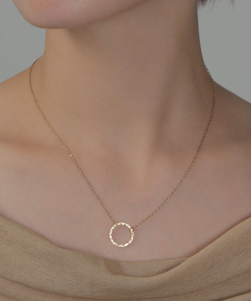 金属アレルギー対応 ラウンドモチーフチェーンネックレス サージカルステンレス