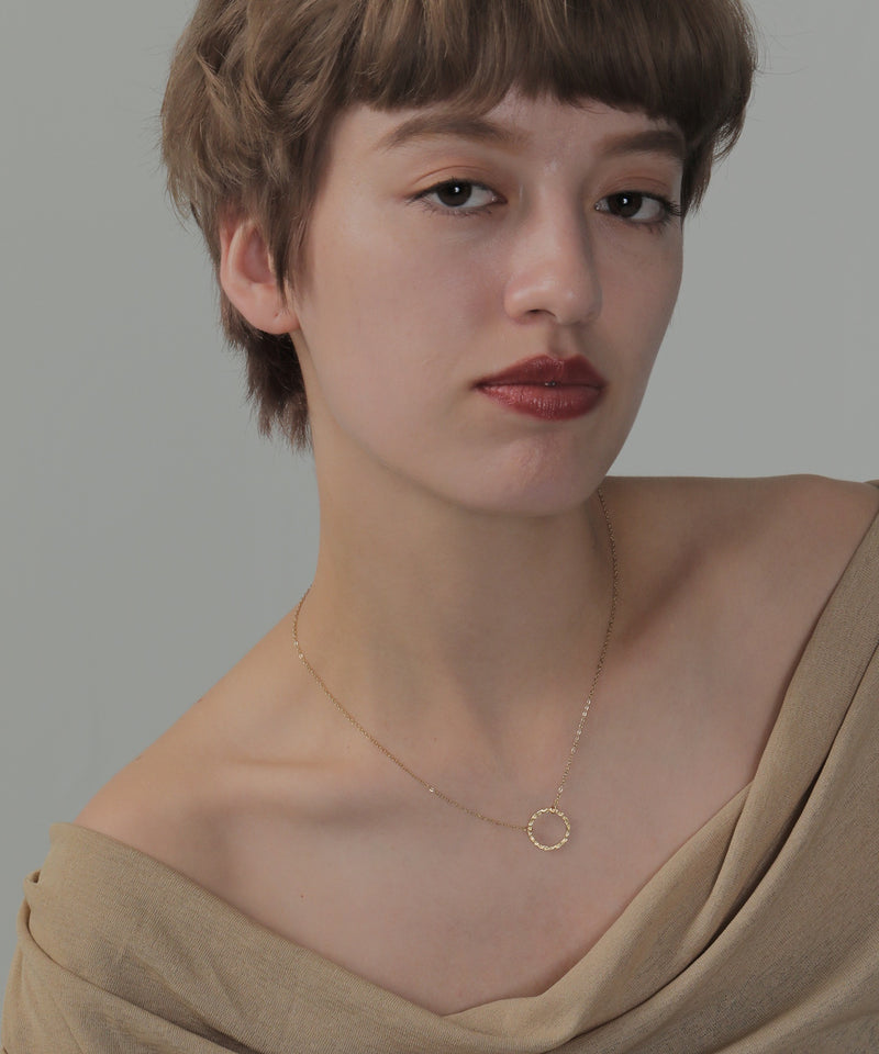 金属アレルギー対応 ラウンドモチーフチェーンネックレス サージカルステンレス