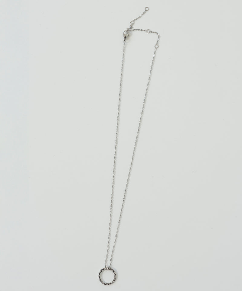 金属アレルギー対応 ラウンドモチーフチェーンネックレス サージカルステンレス