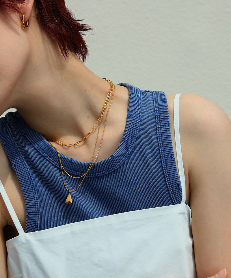 ショートネックレス：swn49065ogg<br> ハートネックレス：swn15105ogg