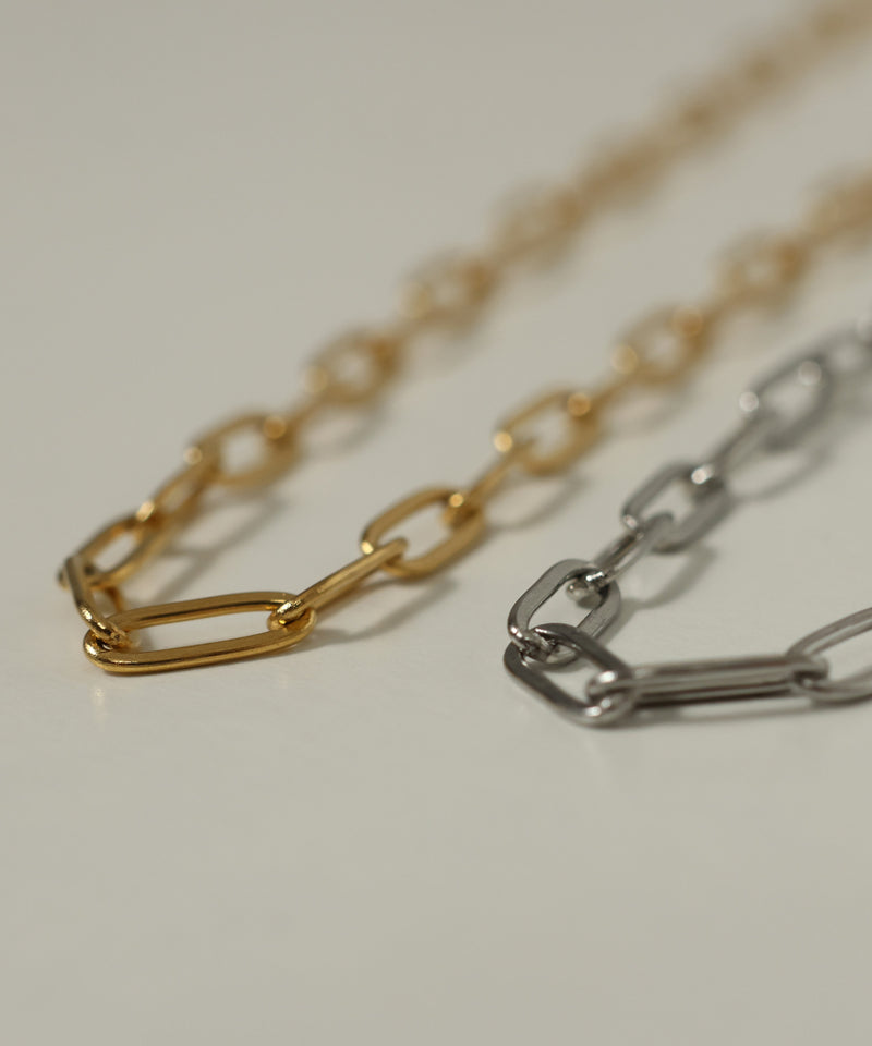 金属アレルギー対応 ロングアズキチェーンネックレス サージカルステンレス