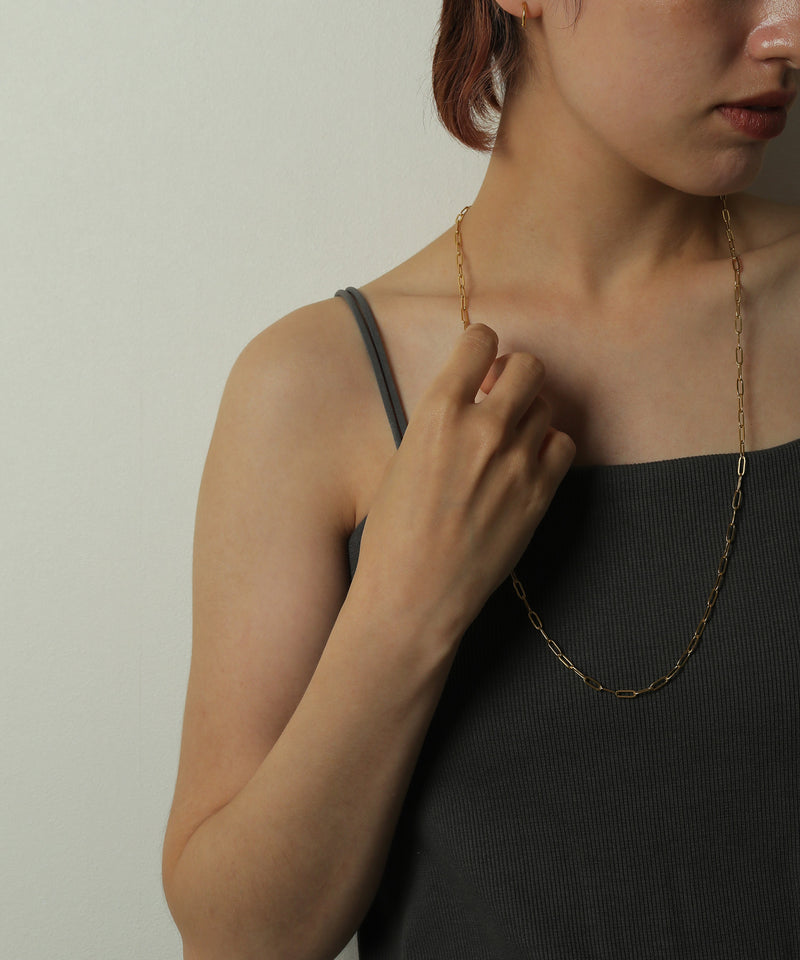 金属アレルギー対応 ロングアズキチェーンネックレス サージカルステンレス