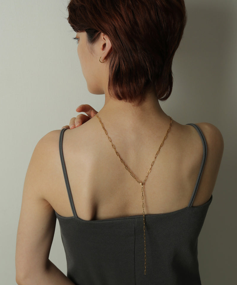 金属アレルギー対応 ロングアズキチェーンネックレス サージカルステンレス