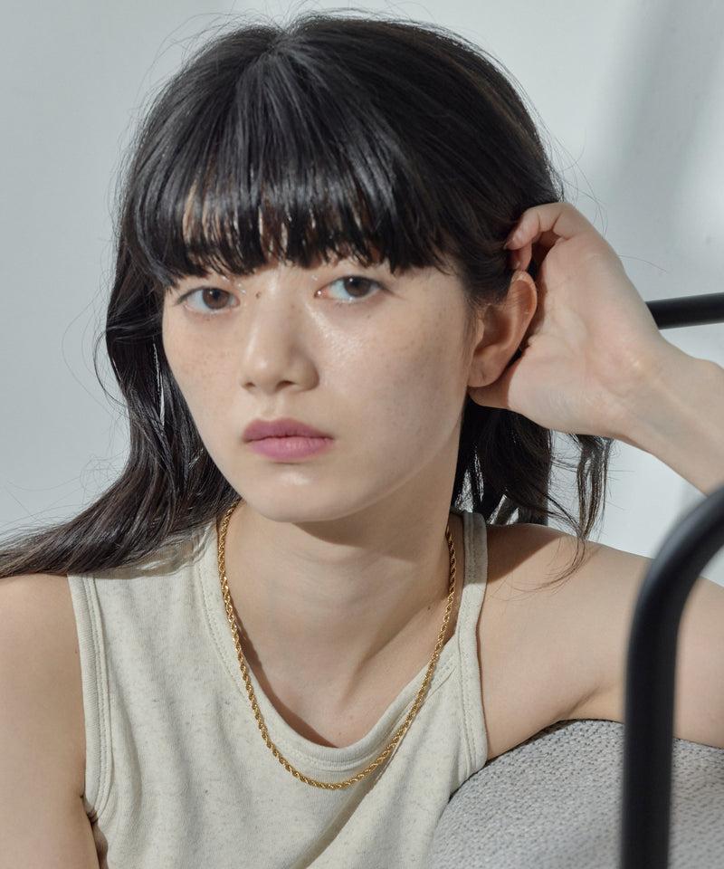 【ORLEAN】 シンプルロープチェーンネックレス サージカルステンレス ユニセックス