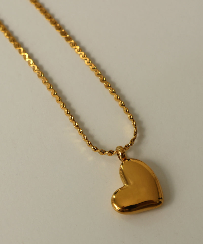 金属アレルギー対応 ニュアンスハートトップネックレス サージカルステンレス