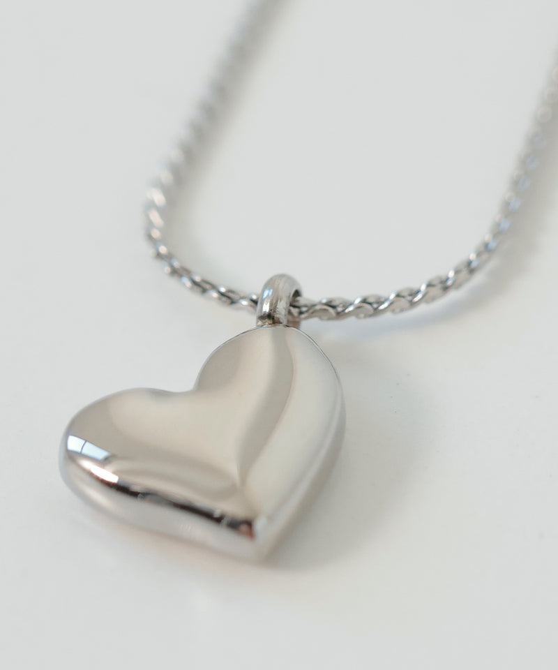 金属アレルギー対応 ニュアンスハートトップネックレス サージカルステンレス