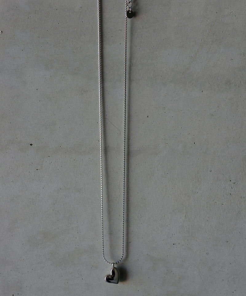 金属アレルギー対応 ニュアンスハートトップネックレス サージカルステンレス
