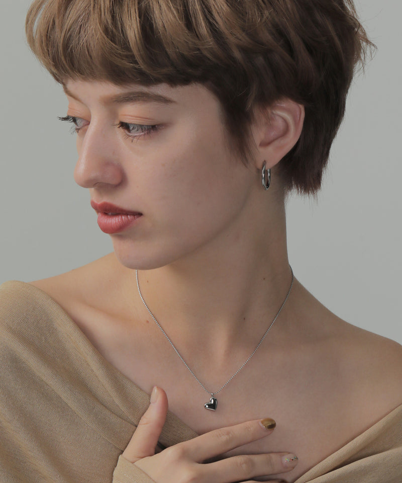 金属アレルギー対応 ニュアンスハートトップネックレス サージカルステンレス