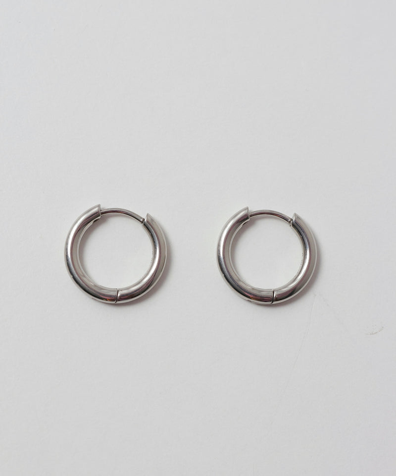 金属アレルギー対応 ワンタッチフープピアス 17mm 316L サージカルステン