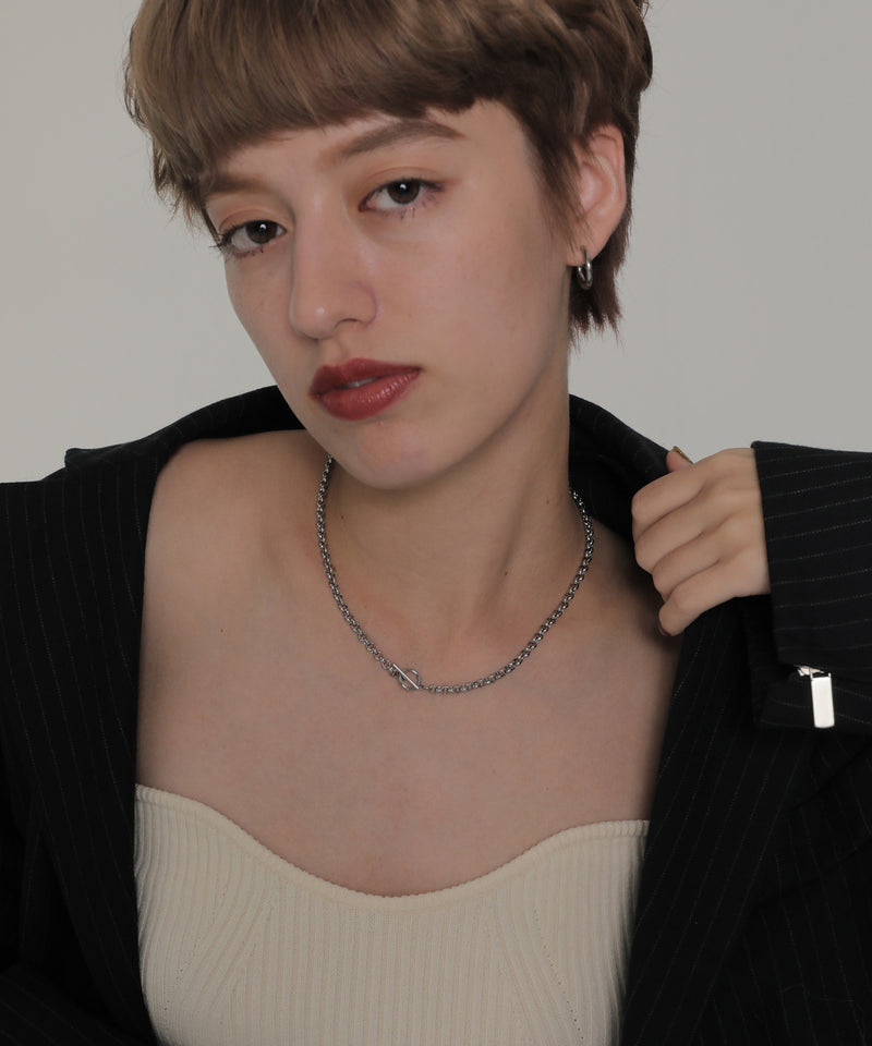 金属アレルギー対応 ワンタッチフープピアス 17mm 316L サージカルステン