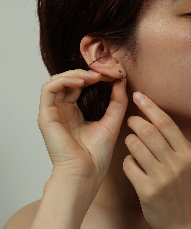 金属アレルギー対応 シンプルフープピアス 11mm 316L ユニセックス