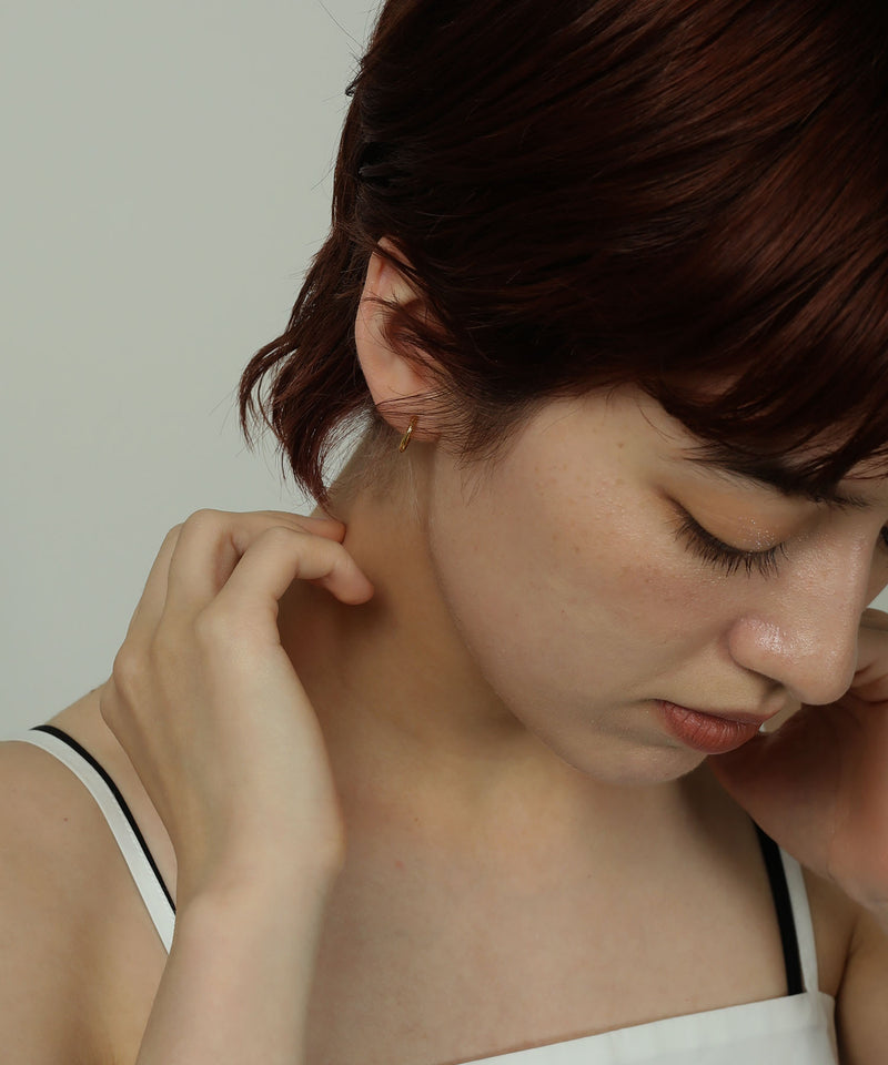 金属アレルギー対応 シンプルフープピアス 11mm 316L ユニセックス